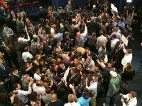 Spin room after the undercard debate, Sept. 16, 2015