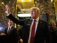 Republican presidential candidate Donald Trump arrives to give a speech outlining his vision for tax reform at his skyscraper on Fifth Avenue on September 28, 2015 in New York City. Under the plan there would be four tax categories, with people earning less than $25,000 per year paying 0% tax. (Photo by