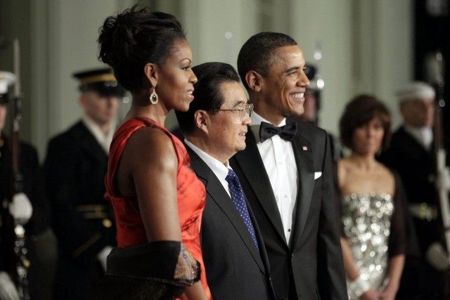 Barack Obama, Michelle Obama, Hu Jintao