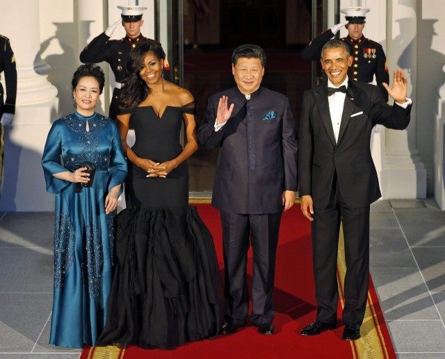 Barack Obama, Xi Jinping,  Peng Liyuan,   Michelle Obama