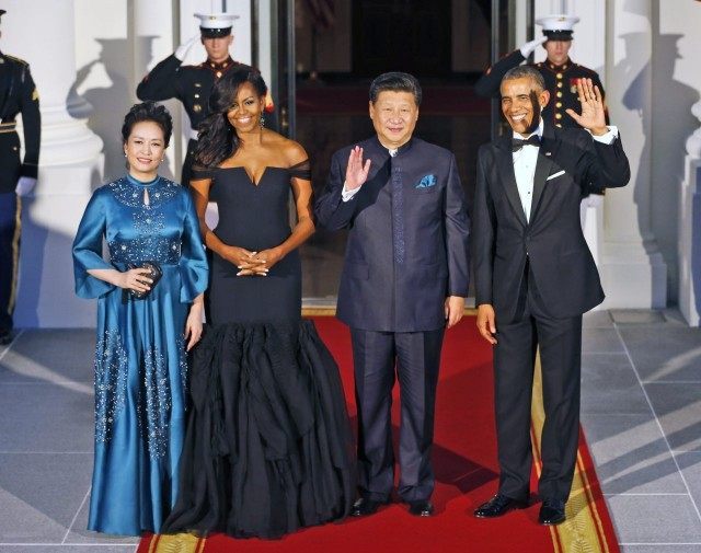 Barack Obama, Xi Jinping,  Peng Liyuan,   Michelle Obama