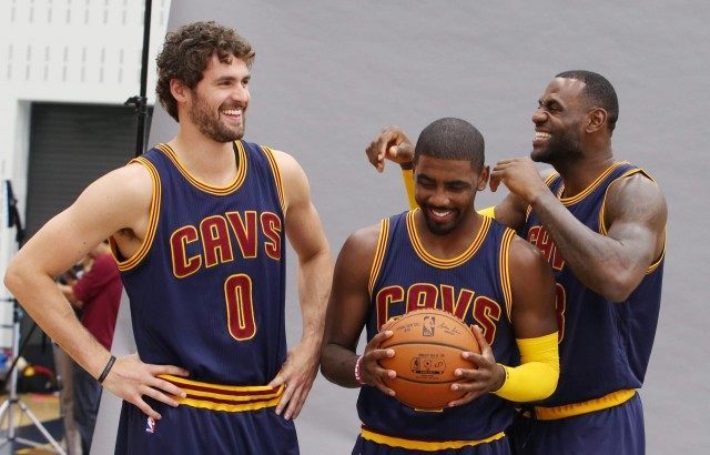 LeBron James, Kyrie Irving, Kevin Love