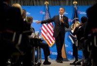 Trump: Make America Great Again; Obama: America's already great