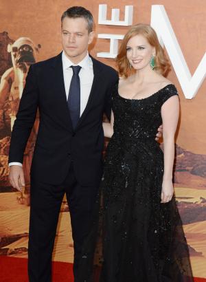 Matt Damon, Jessica Chastain attend 'The Martian' premiere