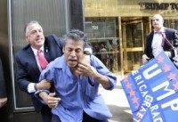 Demonstrators sue Trump after sidewalk scuffle with security team