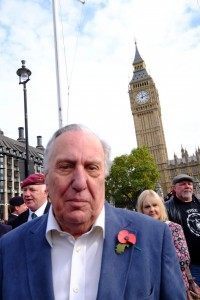 Renowned author Frederick Forsyth, former RAF pilot and justice for marine A campaign leader / Breitbart London / Rachel Megawhat
