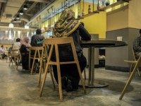 This picture taken on October 3, 2015, shows participants taking part in an Islamic speed dating event in Kuala Lumpur.