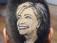 Hillary Clinton supoorter Maria Anita “Sammie” Monsivaiz Hillary hairdo