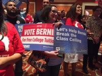 Bernie Sanders 'Break the Class Ceiling' (Joel Pollak / Breitbart News)