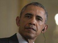 Barack Obama and South Korean President Park Geun-hye(not shown) attend a press conference in the East Room of the White House October 16, 2015 in Washington, DC. President Obama said Friday that Washington was prepared to 'engage' with North Korea, but warned that Pyongyang must first give up its nuclear weapons. AFP PHOTO/BRENDAN SMIALOWSKI