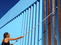 Border Fence art (Valeria Fernandez / Associated Press)