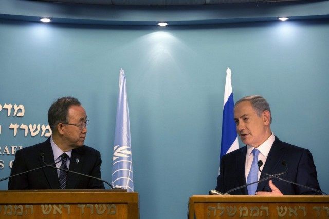 Ban Ki-moon, Benjamin Netanyahu,