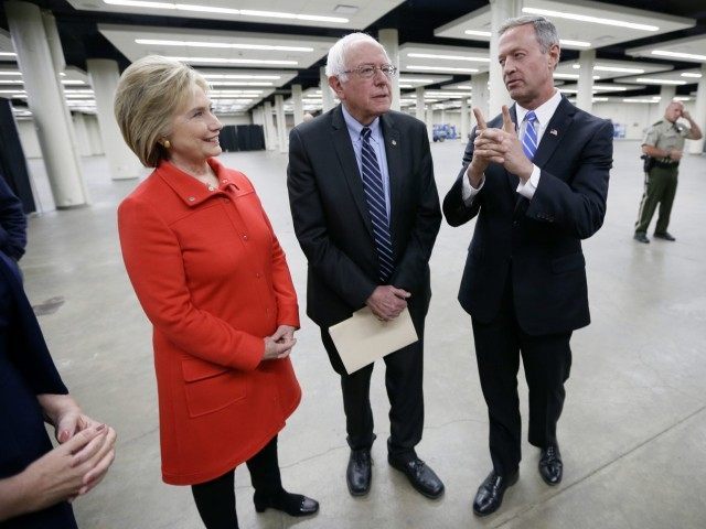Bernie Sanders, Martin O'Malley, Hillary Rodham Clinton