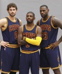 LeBron James, Kyrie Irving, Kevin Love