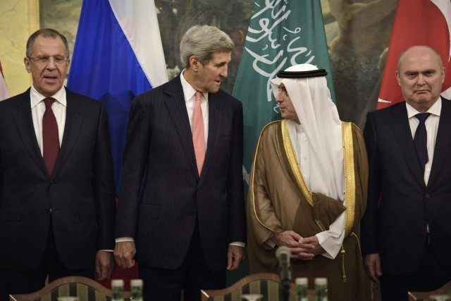 Sergei Lavrov,  John Kerry, Adel al-Jubeir, Feridun Sinirlioglu