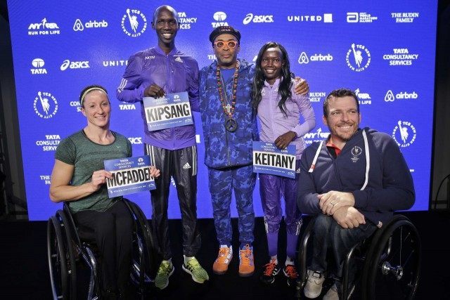 Wilson Kipsang, Mary Keitany, Kurt Fearnley, Tatyana McFadden, Spike Lee