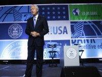 Chairman and CEO of Wells Fargo John Stumpf addresses the 2014 annual conference of the Export-Import Bank (EXIM) April 25, 2014 in Washington, DC. The two-day event focused on global business environment and prospects for growth.
