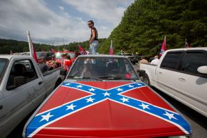 Confederate flag group charged with terrorist threats