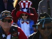 Veterans Day Commemoration Held At  National World War II Memorial In DC