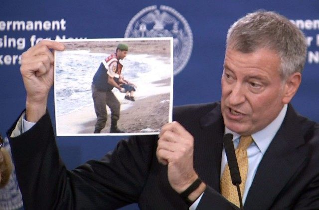Bill de Blasio, Aylan Kurdi