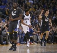 Draymond Green, Klay Thompson, Rudy Gay