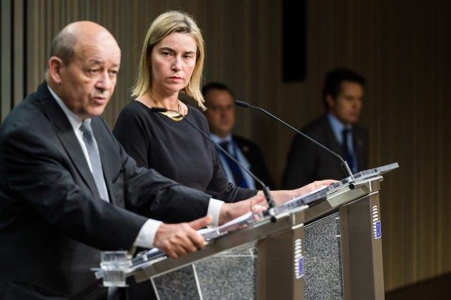 Jean-Yves Le Drian, Federica Mogherini