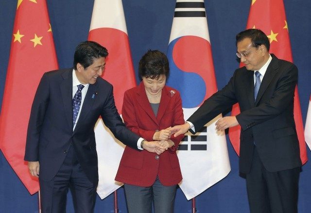 Park Geun-hye, Minister Shinzo Abe, Li Keqiang