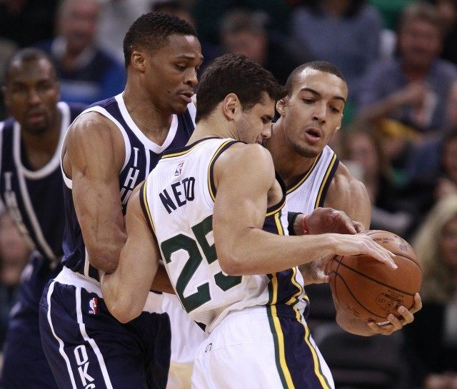 Russell Westbrook; Raul Neto; Rudy Gobert