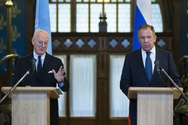 Sergey Lavrov, Staffan de Mistura