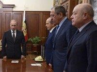 Vladimir Putin, Valery Gerasimov, Sergei Shoigu, Alexander Bortnikov, Sergey Lavrov, Mikhail Fradkov