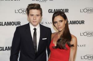 Victoria Beckham, son Brooklyn attend Glamour awards