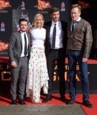 'Hunger Games' ensemble participates in Hollywood handprint ceremony