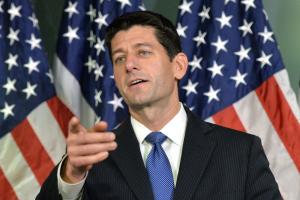 Ryan attacks Clinton in first news conference as Speaker