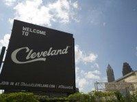 A view of downtown Cleveland, which has been chosen for the 2016 Republican National Convention, on July 8, 2014 in Clevland, Ohio. The 2016 event will be held at the Quicken Loans Arena. (Photo by