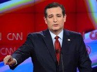 Republican presidential candidate Texas Sen. Ted Cruz gestures during the Republican Presidential Debate, hosted by CNN, at The Venetian Las Vegas on December 15, 2015 in Las Vegas, Nevada. AFP PHOTO/ ROBYN BECK / AFP / ROBYN BECK (Photo credit should read