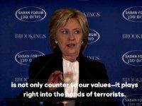 Hillary at Saban Forum screenshot