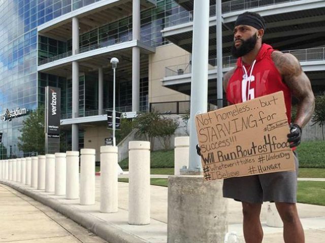 Image result for nfl wr needs a job outside holding a sign pics