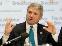 Rep. Michael McCaul speaks during a breakfast in Washington, D.C. on Dec. 9, 2015.