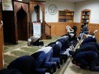 Muslim men pray at a mosque in Jersey City, New Jersey, on December 7, 2015. Muslim American leaders accused Republican Presidential hopeful Donald Trump of incitement for demanding a 'complete shutdown' of Muslims entering the US after a New York shopkeeper was beaten in an alleged hate crime. Trump's stunning statement followed last week's mass shooting in California by a Muslim couple believed to have been radicalized by extremists, and landed with a thunderclap just as fellow presidential candidates were contemplating ways to improve national security. AFP PHOTO/JEWEL SAMAD / AFP / JEWEL SAMAD (Photo credit should read