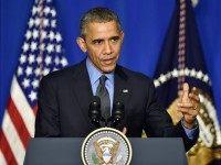 President of the United States of America, Barack Obama makes a speech during A Press Conference on December 1, 2015 in Paris, France. (Photo by