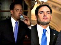 Rubio Water Bottle (Fox) and Blank Look (AP)