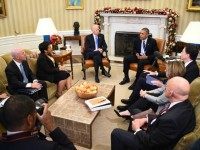 Barack Obama speaks on US gun violence at the White House in Washington, DC, on December 3, 2015, during a meeting with his national security team. The statement comes one day after 14 people were killed in San Bernardino, California. AFP PHOTO /JIM WATSON