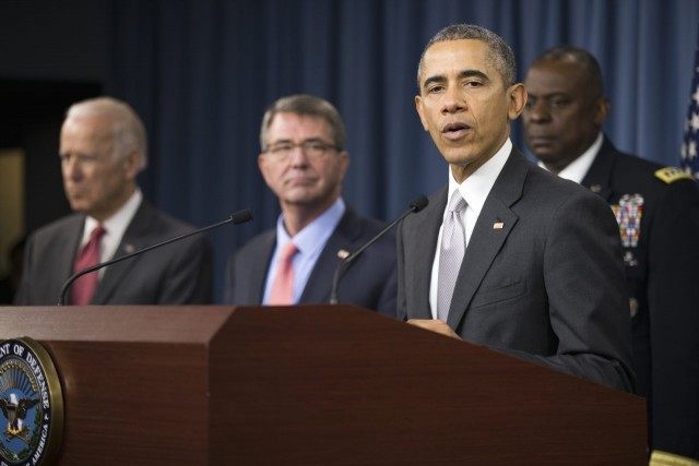 Barack Obama, Ash Carter, Lloyd Austin, Joe Biden