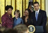 Barack Obama, Judy Shepard, Louvon Harris, Betty Byrd Boatner