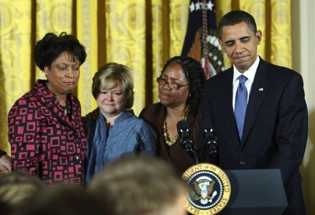 Barack Obama, Judy Shepard, Louvon Harris, Betty Byrd Boatner