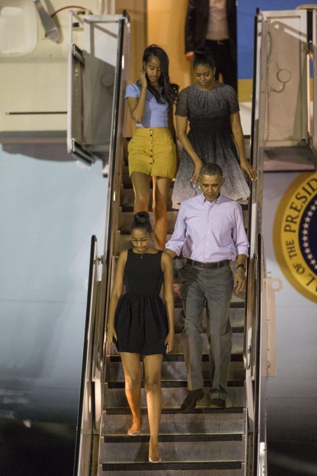 Barack Obama, Malia Obama, Sasha Obama, Michelle Obama