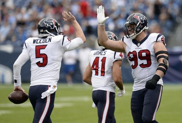 Brandon Weeden, J J Watt