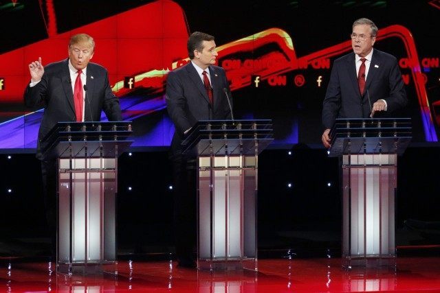 Donald Trump, Ted Cruz, Jeb Bush