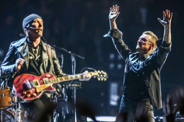 MAY 26, 2015 FILE PHOTO. The Edge, Bono, U2