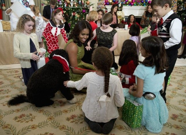 Michelle Obama, Bo, Sunny